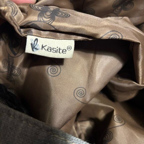 Kasite Gray Backpack with Funky Embroidery  and Flowers
